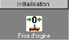 Commande d’initialisation et de prise d’origine