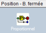 Commande de boucle fermée action proportionnelle